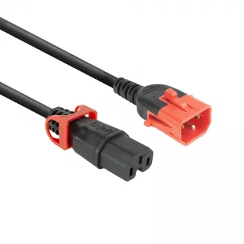 ACT Powercord C14 IEC Lock+ Dual Locking - C15 IEC Lock+ black 2 m, PC3872