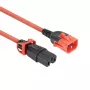 ACT Powercord C14 IEC Lock+ Dual Locking - C15 IEC Lock+ red 1 m, PC3869