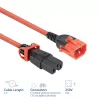 ACT Powercord C14 IEC Lock+ Dual Locking - C15 IEC Lock+ red 1 m, PC3869