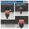 ACT Powercord C14 IEC Lock+ Dual Locking - C15 IEC Lock+ red 1 m, PC3869