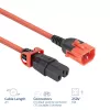 ACT Powercord C14 IEC Lock+ Dual Locking - C15 IEC Lock+ red 2 m, PC3873