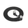 ACT Black 2 meters U/UTP CAT6A LSZH Slimline patch cable with RJ45 connectors 90° angled down to 90° angled down