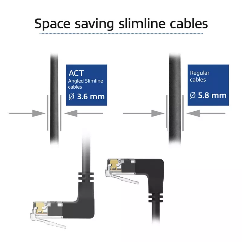 ACT DD7901 networking cable Black 1 m Cat6a U/UTP (UTP)