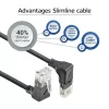 Network patch cable ACT DD7905 Cat6a U/UTP 5 m Black RJ-45