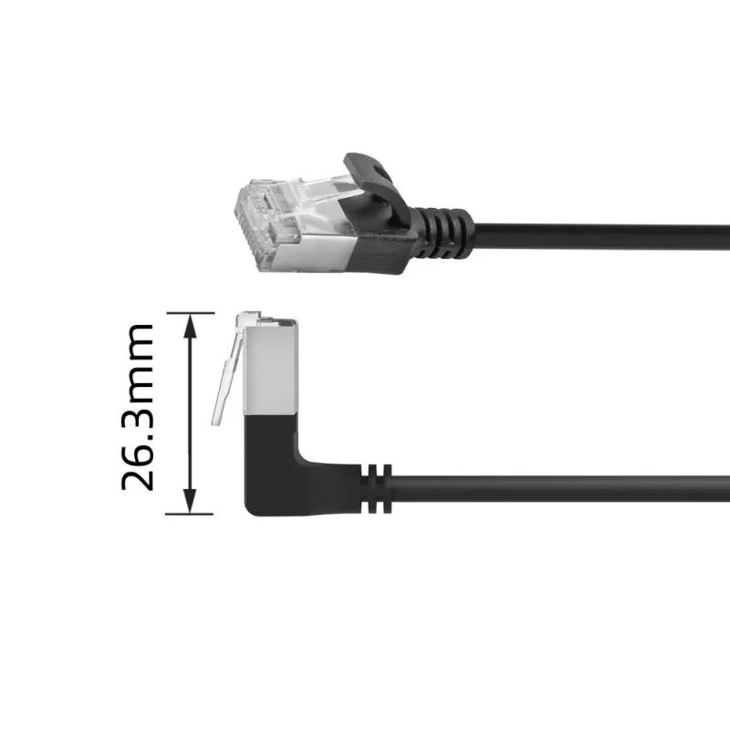 Network patch cable ACT DA4905 Cat6a U/FTP (STP) RJ-45 to RJ-45 Black 5 m