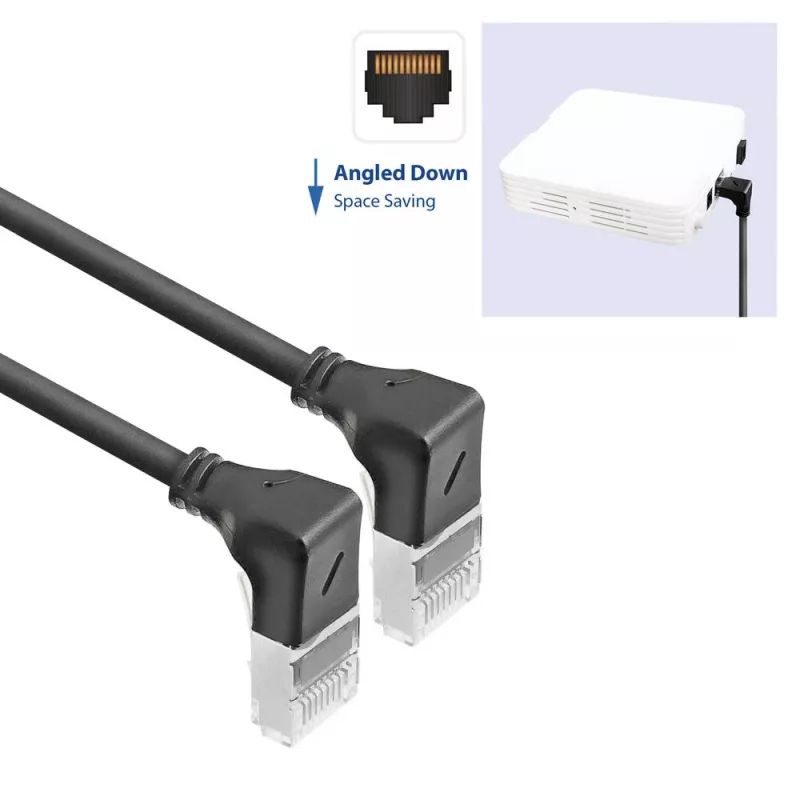 ACT DA5902 networking cable Cat6a U/FTP (STP) 2 m, RJ-45 to RJ-45, black