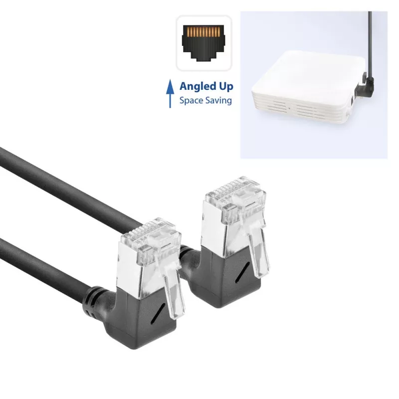 Networking cable ACT DA6901 Cat6a U/FTP (STP) 1 m RJ-45 to RJ-45 Black