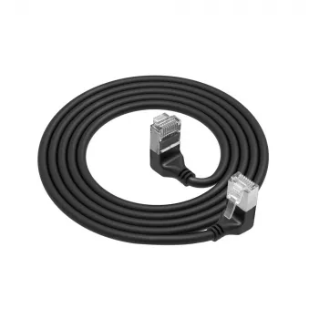 Networking cable ACT DA7900 Cat6a U/FTP (STP) Black 0.5 m with RJ-45 connectors, gold-plated contacts