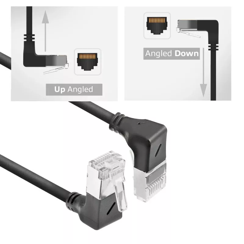 ACT Cat6a U/FTP (STP) networking cable DA7902 — 2 m, RJ‑45 to RJ‑45, black