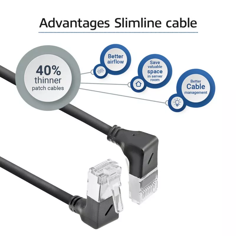 ACT Cat6a U/FTP (STP) networking cable DA7902 — 2 m, RJ‑45 to RJ‑45, black