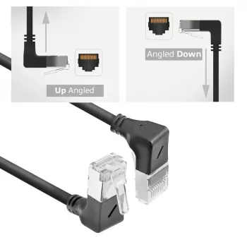 ACT networking cable DA7930 Cat6a U/FTP (STP) Black 0.15 m with RJ-45 gold-plated contacts