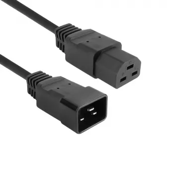 Powercord ACT C20–C21 IEC60320 black 1.5 m, 16 A, 250 V