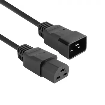 Power cord ACT C20–C21 IEC60320 black 2.5 m, 16 A, 250 V