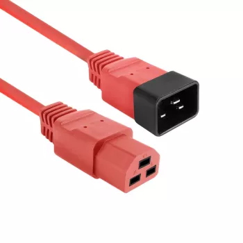 Powercord ACT C20–C21 IEC60320 red 2 m, 16 A 250 V