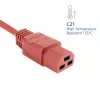 Powercord ACT C20–C21 IEC60320 red 2.5 m, 16 A 250 V