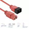 Power cord ACT C20–C21 IEC60320 red 3 m, 16 A, 250 V