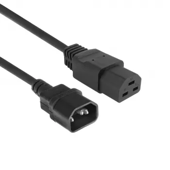 Power cord ACT C14 to C21 IEC60320 black 3 m, 250 V 10 A