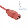 Power cable ACT C14 to C21 IEC60320 red 1 m, 250V 10A