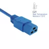 Powercord ACT C14 to C21 IEC60320 blue 1 m, 250 V 10 A