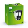 Philips myGarden Creek Wall Light 60W E27 No-bulb, Outdoor wall lighting, Black, Metal, IP44, Garden, Patio, II