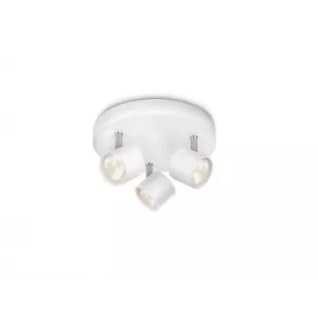 Ceiling/Wall Spotlight Philips Dimmable LED Star 3x 16.5W, 2700K, 1500 lm, IP20, White