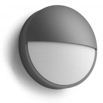 Outdoor wall light Philips myGarden Capricorn 5.5W LED anthracite, aluminium housing, fixed bulb, 214×78×214 mm