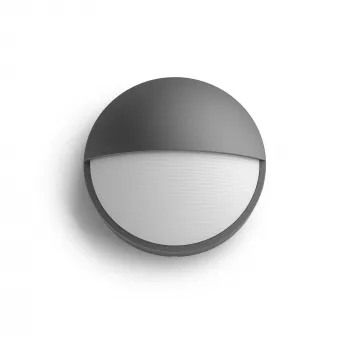 Outdoor wall light Philips myGarden Capricorn 5.5W LED anthracite, aluminium housing, fixed bulb, 214×78×214 mm