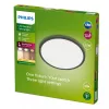 Philips Superslim Ceiling Light 15W, Black, Metal, Plastic, IP54, Patio, Garden, II, Contemporary