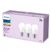 Philips Filament Bulb Frosted 60W A60 E27 x3, 7 W, 60 W, E27, 806 lm, 15000 h, Warm white