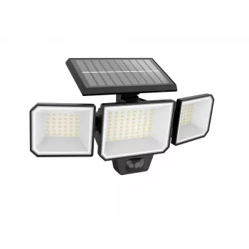 Security lighting Philips Securit 8.7W LED solar 5000K, 4V battery, black plastic housing