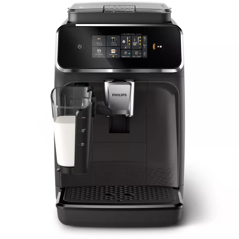 Espresso machine Philips EP2334/10 – fully automatic countertop, built-in ceramic grinder, milk tank, AquaClean filter, touchscreen, black