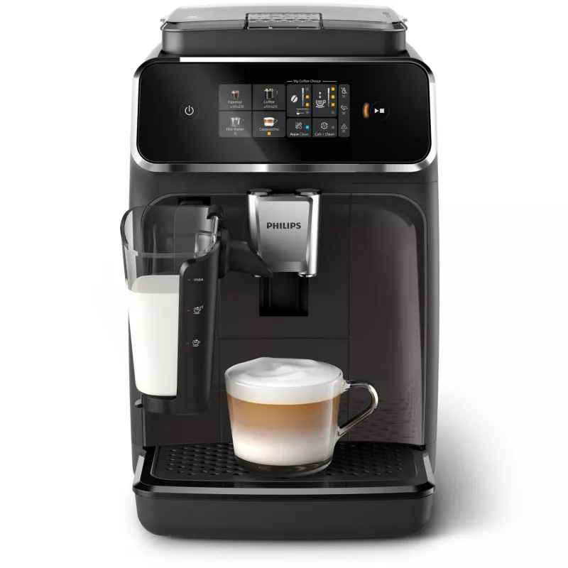 Espresso machine Philips EP2334/10 – fully automatic countertop, built-in ceramic grinder, milk tank, AquaClean filter, touchscreen, black