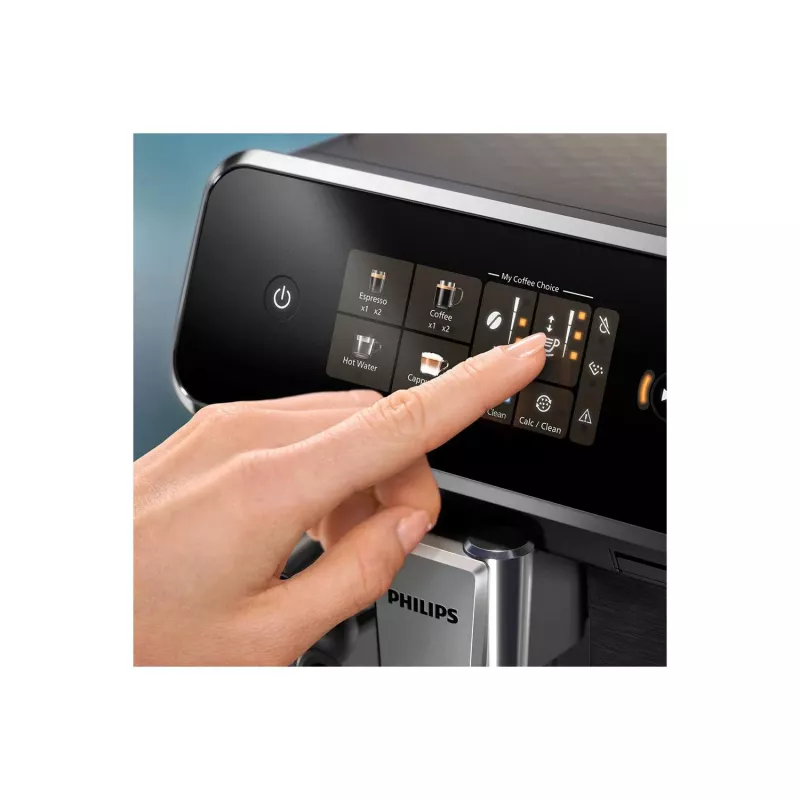 Espresso machine Philips EP2334/10 – fully automatic countertop, built-in ceramic grinder, milk tank, AquaClean filter, touchscreen, black