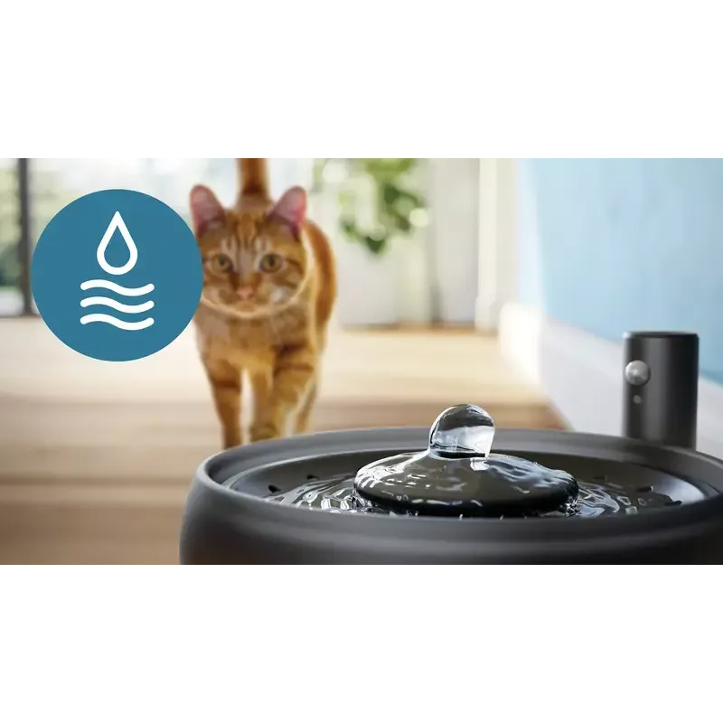Automatic Pet Water Fountain Philips 3000 Series PAW3210/02, 2.2 L, USB/AC, Black, Plastic