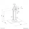 Tablet desk stand Neomounts DS15-631BL1 — universal lockable holder, supports up to 3 kg, black