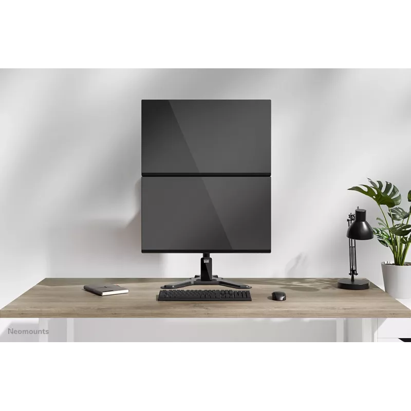 Neomounts dual monitor stand DS45-600BL2V for 2 displays 10–32 inch, VESA 75x75–100x100, max load 9 kg, freestanding, black