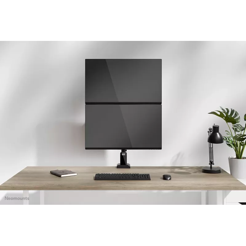 Neomounts DS60-600BL2V Dual monitor arm 10-32 inch, Clamp/Grommet, 9 kg, 25.4 cm (10 inch), 81.3 cm (32 inch), 100 x 100 mm, Black