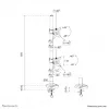 Neomounts DS60-600BL2V Dual monitor arm 10-32 inch, Clamp/Grommet, 9 kg, 25.4 cm (10 inch), 81.3 cm (32 inch), 100 x 100 mm, Black