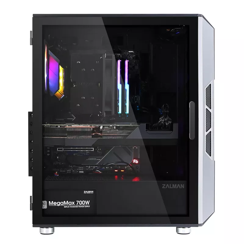 Zalman I3 Neo ATX Mid Tower PC Case Mesh front for efficient cooling Pre-installed fan 3 Midi Tower Black