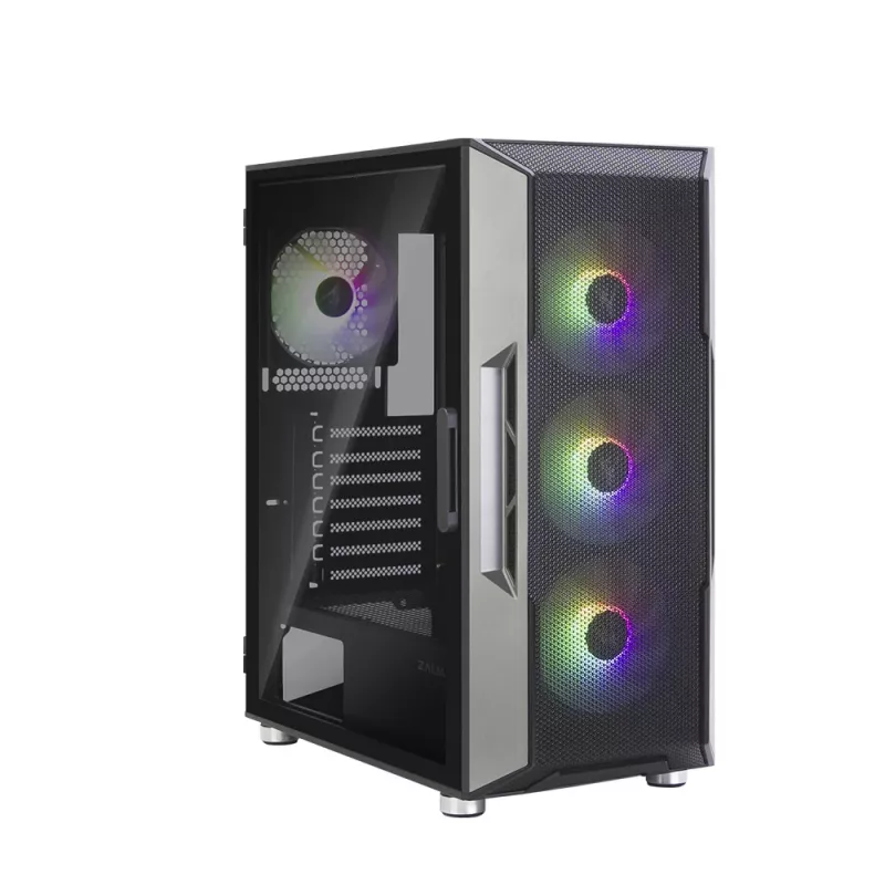 Zalman I3 Neo ATX Mid Tower PC Case Mesh front for efficient cooling Pre-installed fan 3 Midi Tower Black