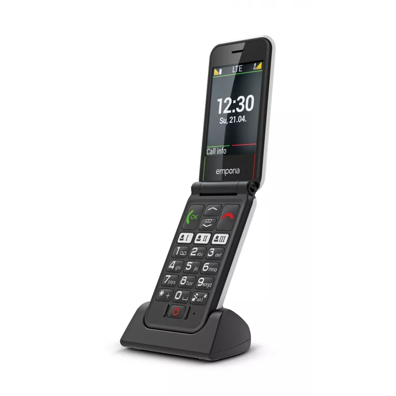 Emporia SIMPLICITYglam.4G 7.11 cm (2.8 inch) 106 g Black Senior phone