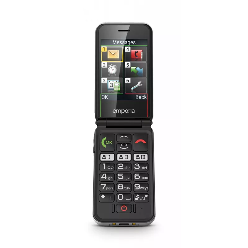 Emporia SIMPLICITYglam.4G 7.11 cm (2.8 inch) 106 g Black Senior phone