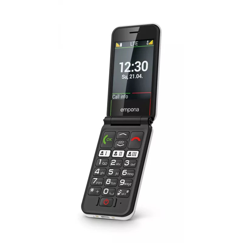 Emporia SIMPLICITYglam.4G 7.11 cm (2.8 inch) 106 g Black Senior phone