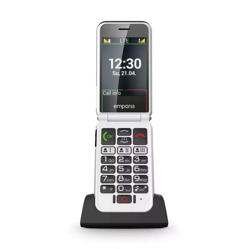 Emporia SIMPLICITYglam.4G 7.11 cm (2.8 inch) 106 g Black Senior phone