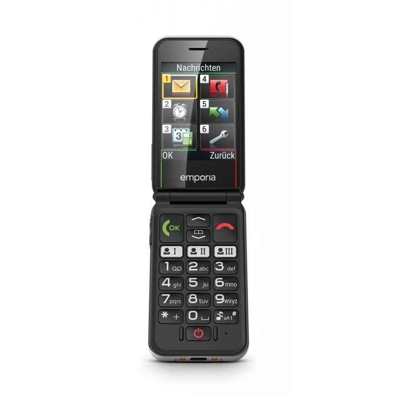 Emporia SIMPLICITYglam.4G 7.11 cm (2.8 inch) 106 g Black Senior phone