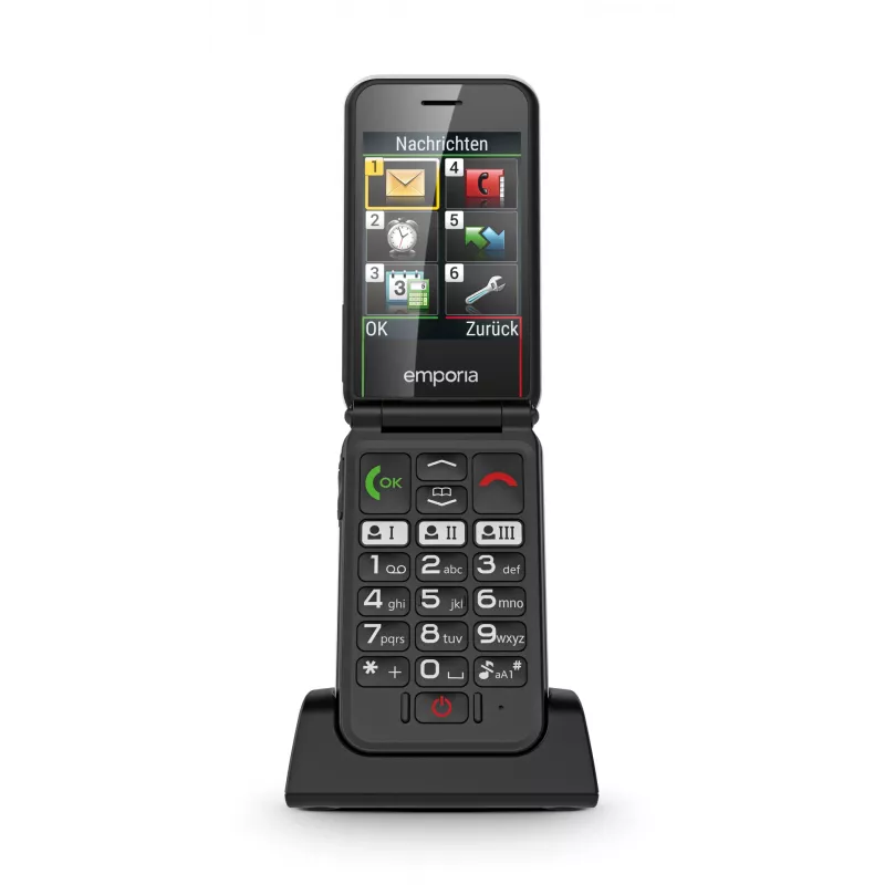 Emporia SIMPLICITYglam.4G 7.11 cm (2.8 inch) 106 g Black Senior phone