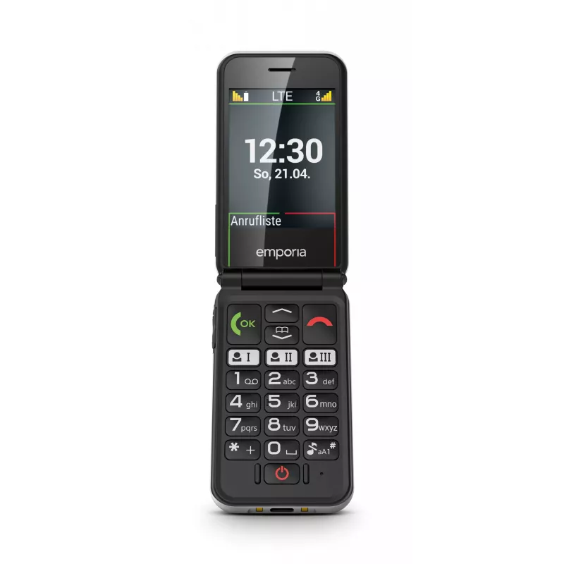 Emporia SIMPLICITYglam.4G 7.11 cm (2.8 inch) 106 g Black Senior phone