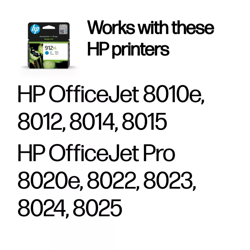 HP 912XL High Yield Cyan Original Ink Cartridge