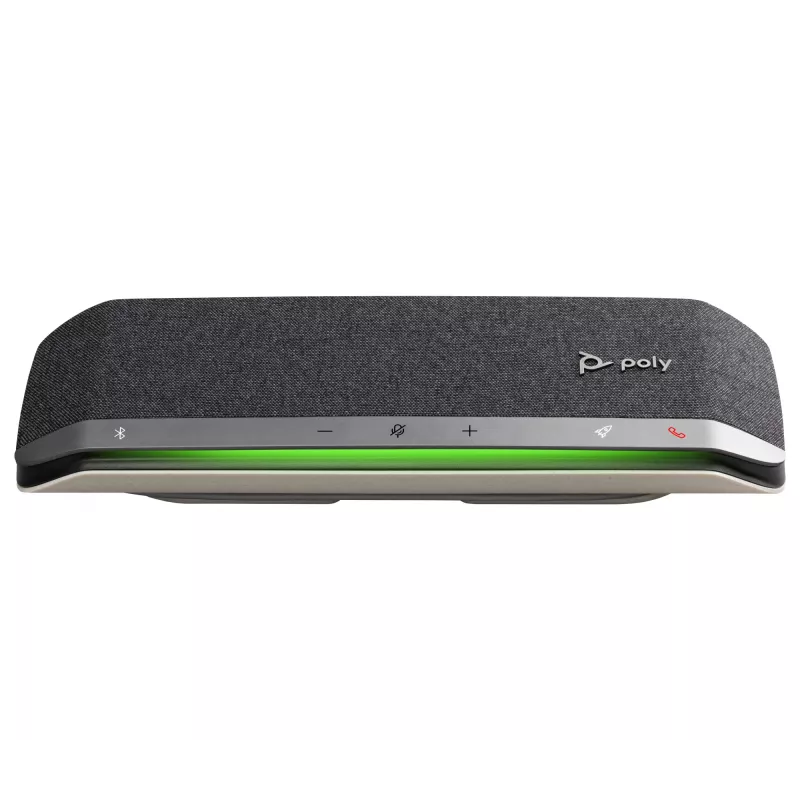 HP Poly Sync 40 USB-A USB-C Speakerphone, Silver, Windows 10, Windows 11, MacOS, 30 h, RoHS, Federal Communications Commission (FCC), CE, 38 mm