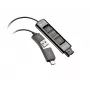 HP Poly DA85-M USB to QD Black Adapter TAA